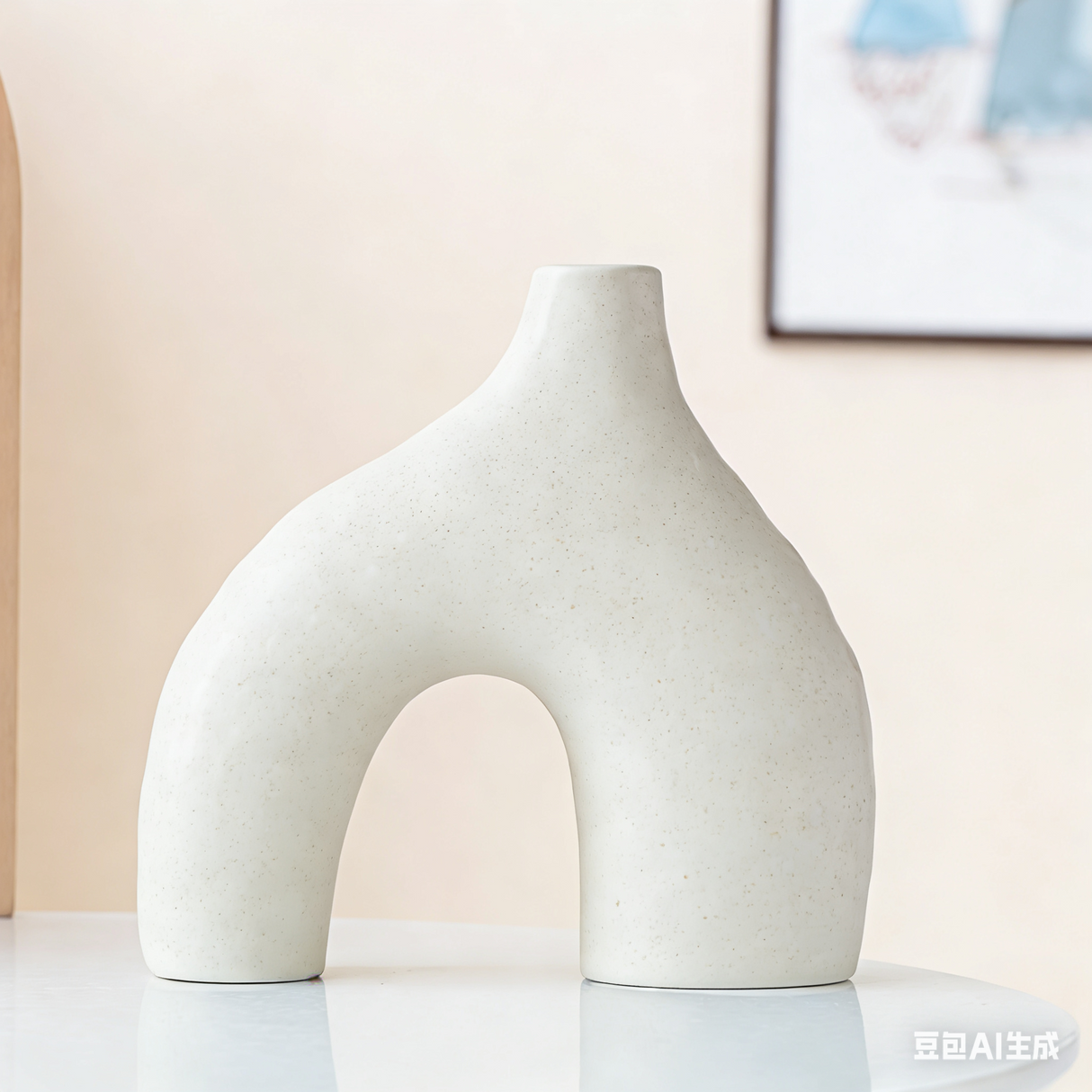 Minimalist Ceramic Vase Set (2-Piece): Modern Home Decor for Flower Arrangements (White) | Black Version Available In-Store