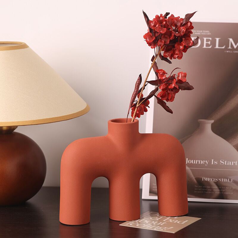 Tubular Letter Vase Set(3-Piece ) – Modern Ceramic Decor for Living Room, Dining Table & TV Stand | Other Luxury Styles Available in Store