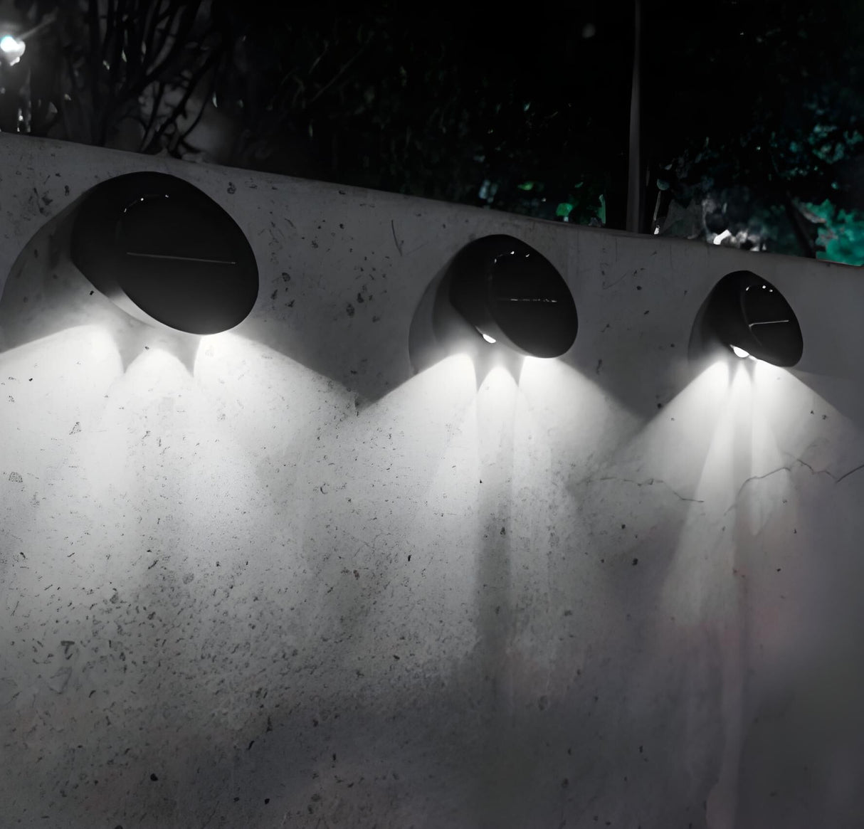 Solar Outdoor Wall Lights (2-Pack): IP44 Waterproof LED Sconces for Garden, Patio & Pathway Lighting(white light)