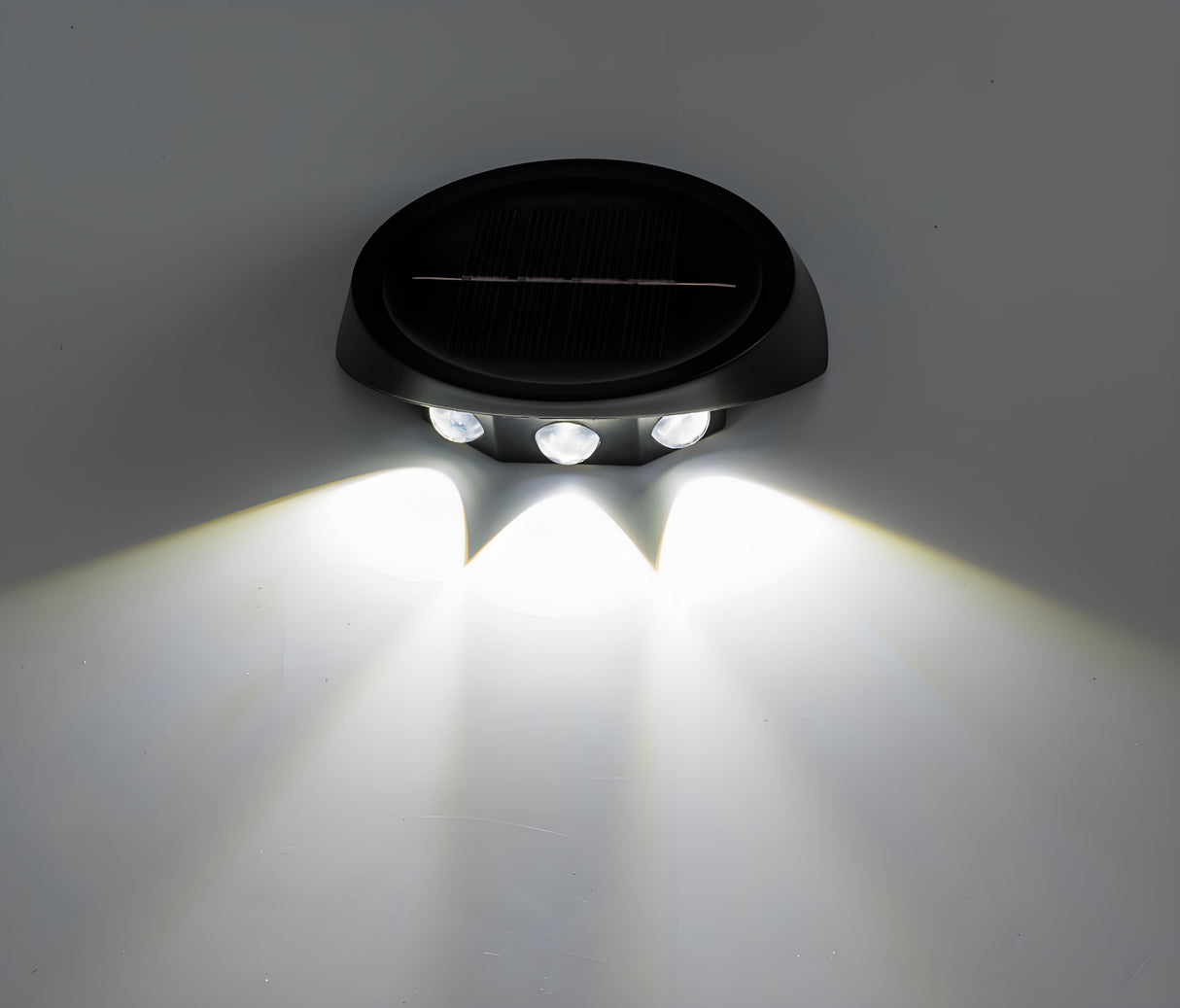 Solar Outdoor Wall Lights (4-Pack): IP44 Waterproof LED Sconces for Garden, Patio & Pathway Lighting(white light)