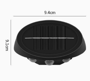 Solar Outdoor Wall Lights (4-Pack): IP44 Waterproof LED Sconces for Garden, Patio & Pathway Lighting(Warm light)