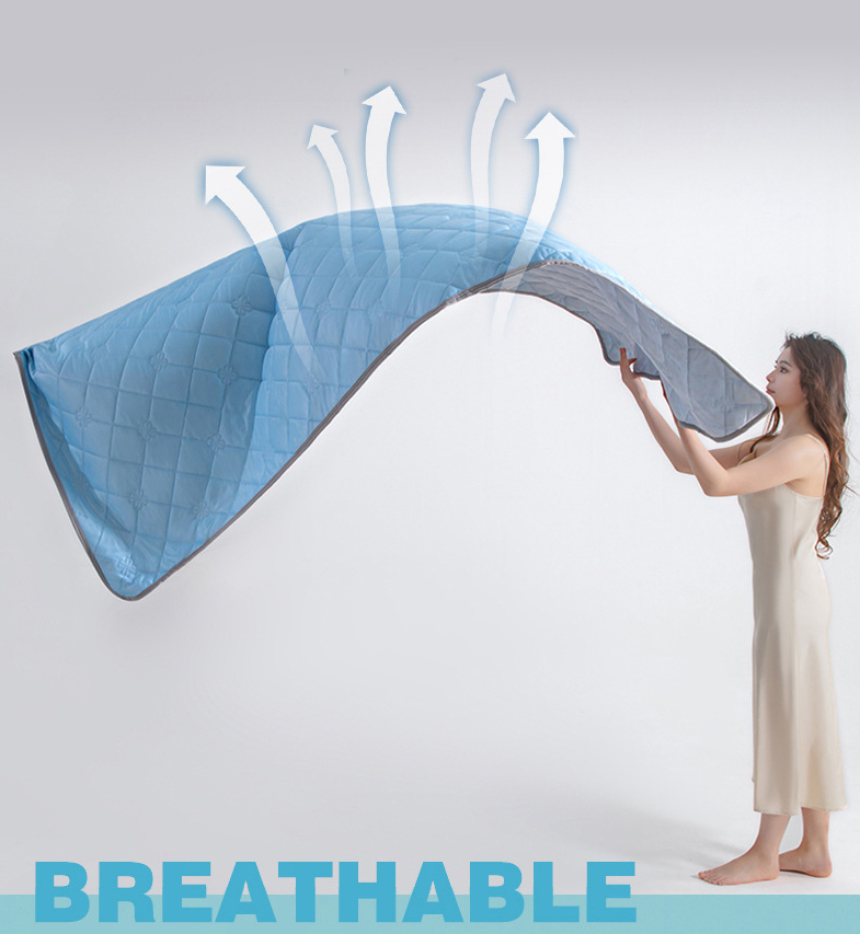 Christmas gifts for loved ones Aussie Summer Cooling Quilt – 4 Sizes, Breathable, Lightweight & Skin-Friendly for Refreshing Sleep All Season(lake blue,180cm*200cm)