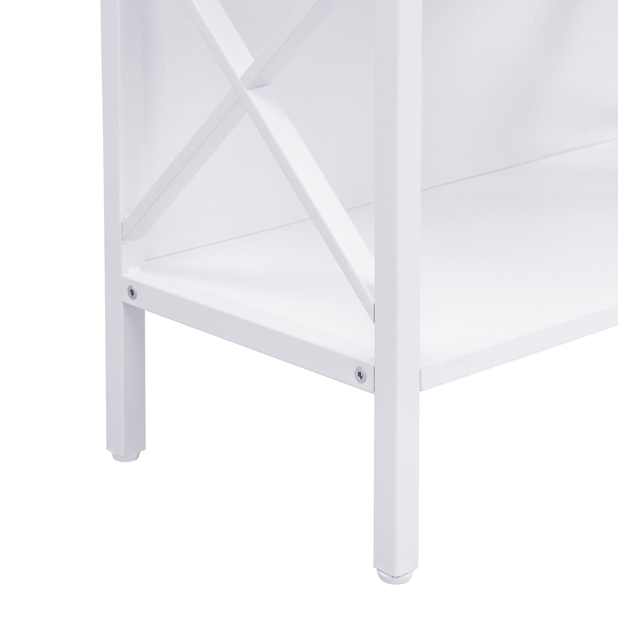 6 Tier Tall Bookshelf, White