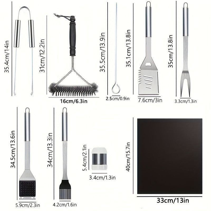 BBQ Grill Accessories Set (17pcs)
