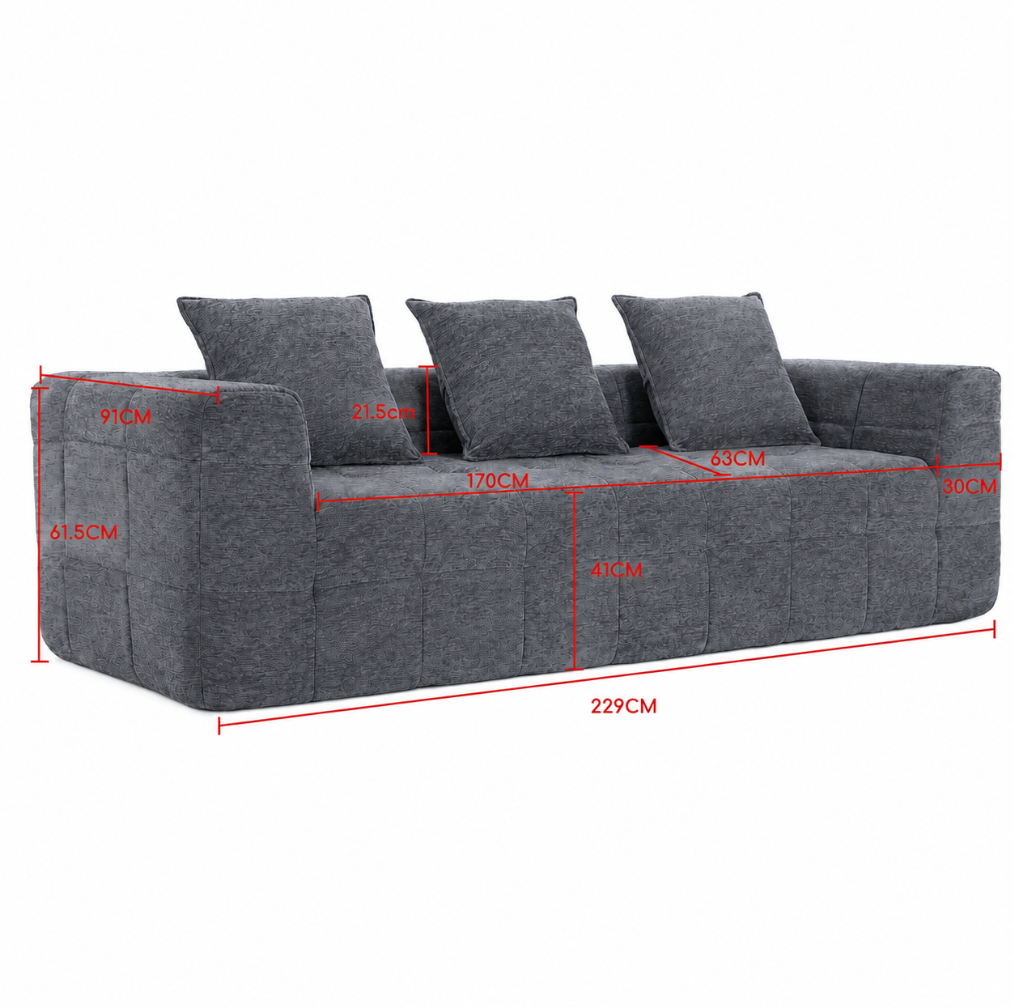 Monda 3 Seater Compressed Sofa