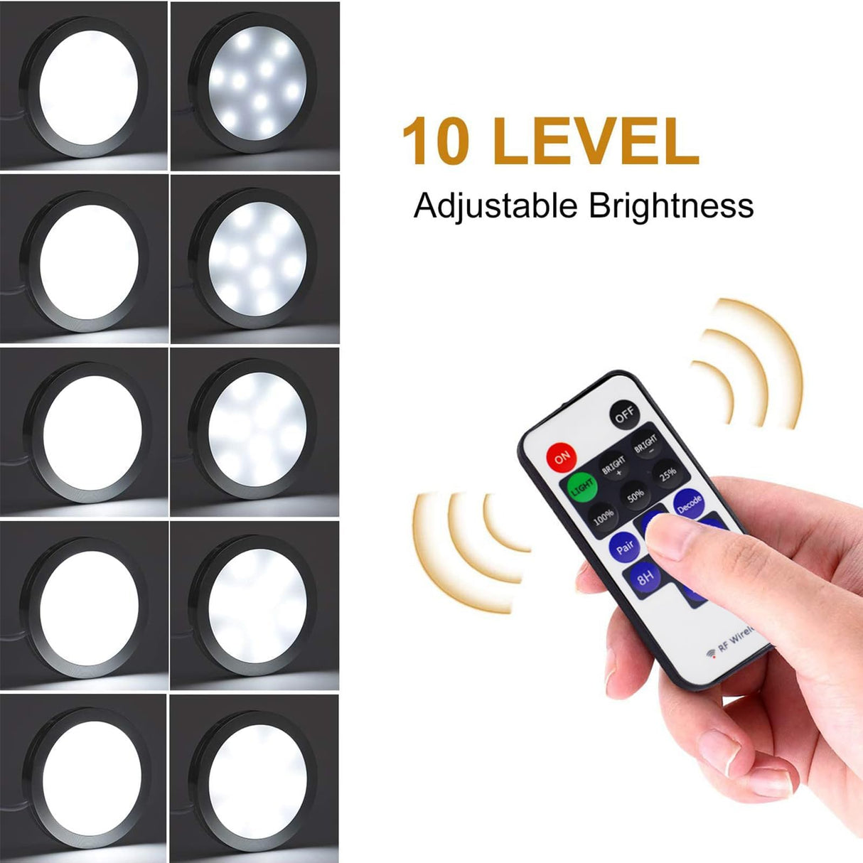 Dimmable & Timing Under Counter Lights Kitchen with Wireless RF Remote,Ultra-Thin 240V LED Cabinet Lights,12W Shelf Lights,6 Lights,Daylight White