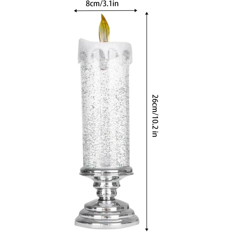 Flickering Flameless Candles Christmas LED Candles - Usb Rechargeable Color Changing Christmas Candles, LED Water