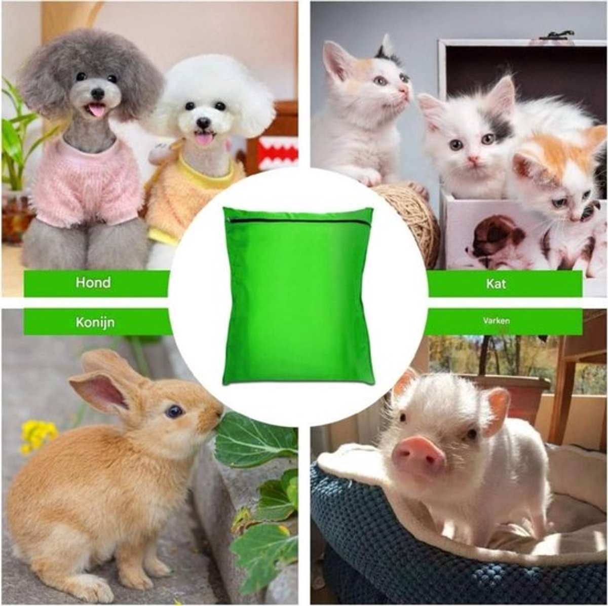 Pet Laundry Bags - Polyester Twill Laundry Bags - Large Zippered Laundry Bags - Prevents Pet Hair from Soiling Laundry Bags - Washing Machine Safe, 70 x 80 cm, Laundry Bag for Dogs, Cats, and Rabbits (Khaki) - L
