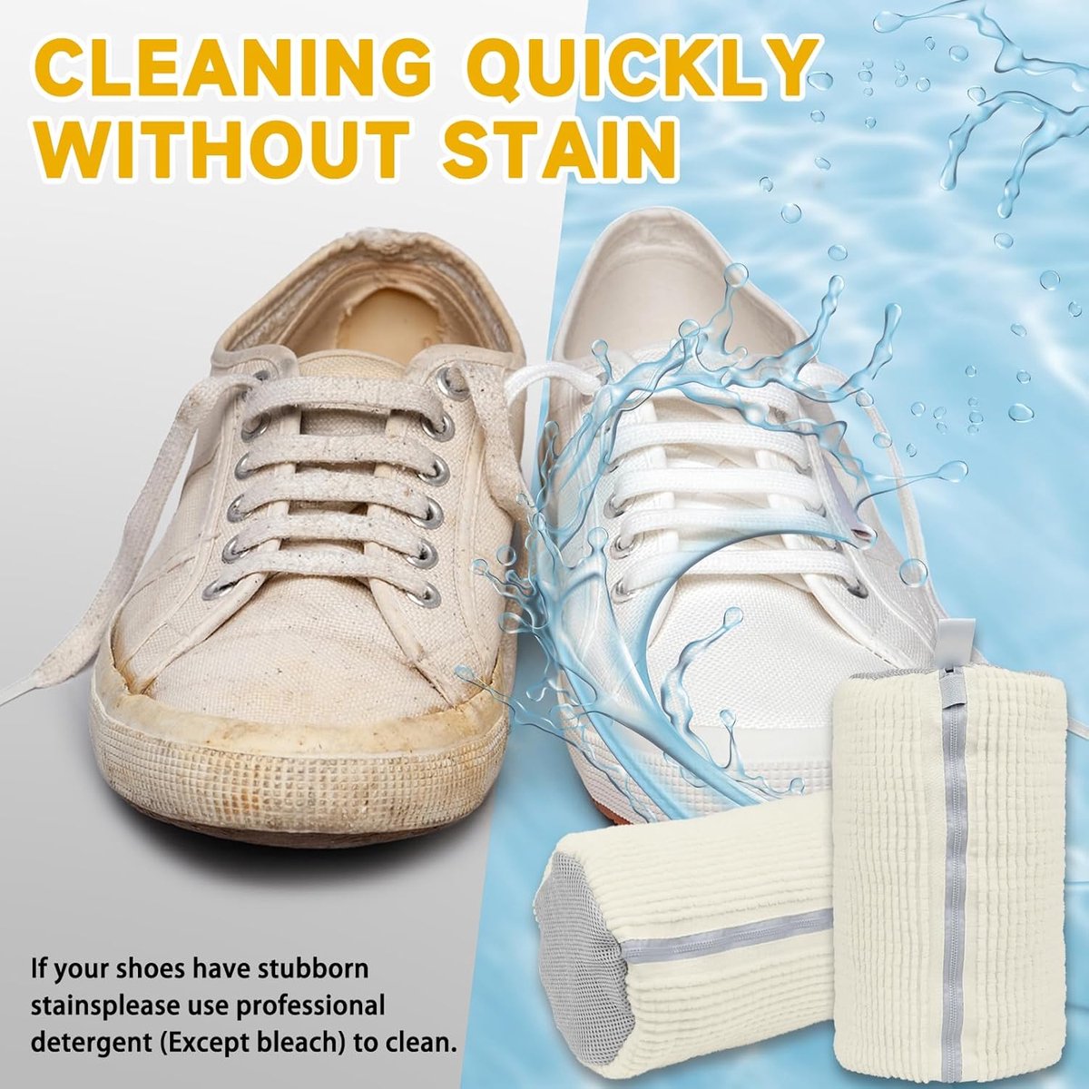 Laundry Bag - Shoe Laundry Net - Shoe Laundry Bag - Shoe Laundry Bag - 39 x 19 Cm - Anti-Deformation Mesh - Delicate Laundry - Shoe Washing - Shoe Laundry Bag - Laundry - Washing Machine - Shoes / Sneakers - With Zipper and Hanging Ring - Reusable