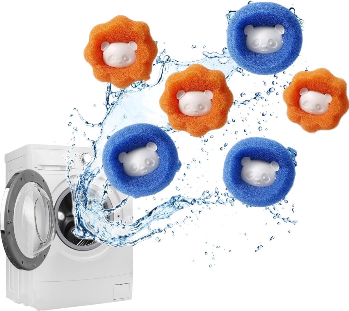 Washing Machine Laundry Balls - 12 Pieces - Laundry Ball - Anti-Hair - Dryer Ball - Fabric Softener Ball - Dryer Ball - Anti-Rolling Laundry Ball - Cleaning Supplies - Household Gadgets - Reusable - Hair Catcher - Anti-Flint - For Washing Machine/Dryer
