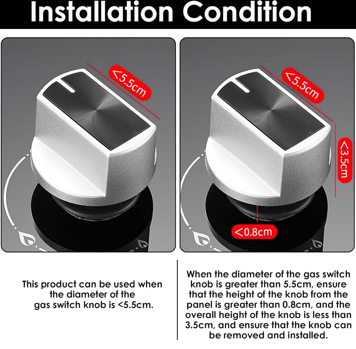 Gas Stove Knob Protective Cover - 8 Pieces - Universal - Plastic Knob Cover - Suitable for Gas Stove, Gas/Electric Stove, Electric Oven, Induction Stove, Gas BBQ, Hob - Kitchen Utensils - Transparent - Child Safety