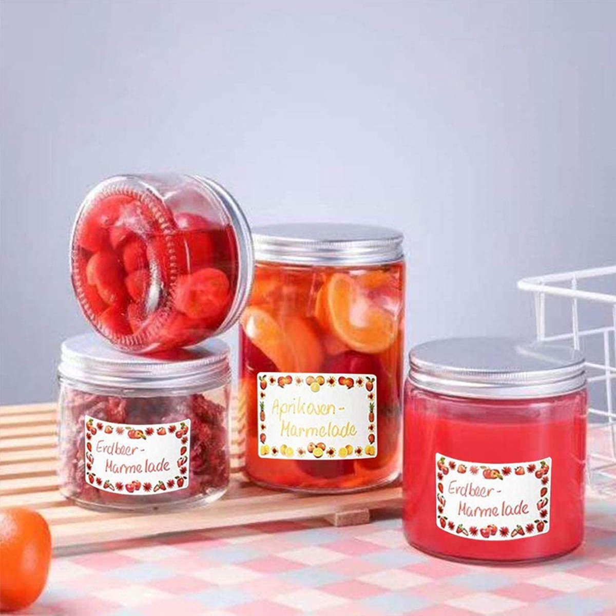 Writable Freezer Labels PP Roll - 500 Stickers - Fruit Label Sticker - Freezer Labels - 5x3CM - Writable - Freezer Stickers - Shelf Life Labels - Freezer Containers - Freezer - Freezer - Jam Jars - For Containers Boxes Bags