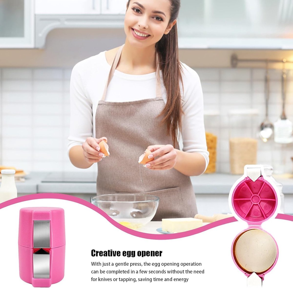 Eggshell Cutter - 3 Pieces - Egg Slicers - Stainless Steel - Eggshell Opener - Egg Beheader - Egg Topper - Egg Untopper - Egg Slicer - Egg Shell Splitters - Egg Topper - Egg Untopper - Egg Opener - Kitchen Utensils - No Dirty Hands - Raw and Cooked Eggs