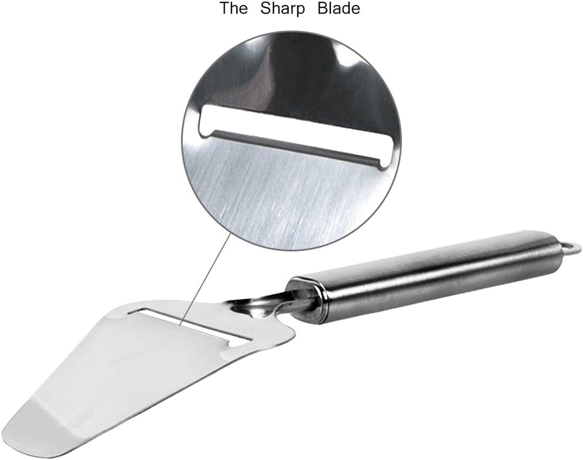 Cheese Slicer - Professional Cheese Slicer - Multifunctional Cheese Slicer - Hard Cheese Slicer - Soft Cheese Slicer - High-quality Vegetable Cheese Slicer and Paring Knife - Kitchen Utensils - Kitchen Accessories - Wall Mountable - Stainless Steel - Silv