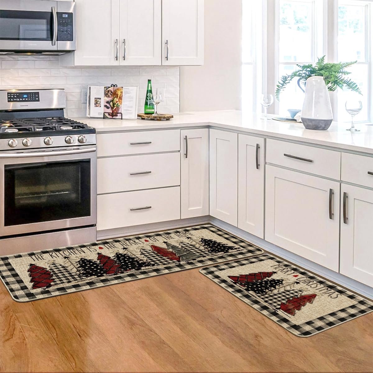 Kitchen runner 120x40 cm and 60x40 cm - Christmas rug - Kitchen mats runner - Kitchen rug carpet - kitchen mat - Christmas - Christmas elements