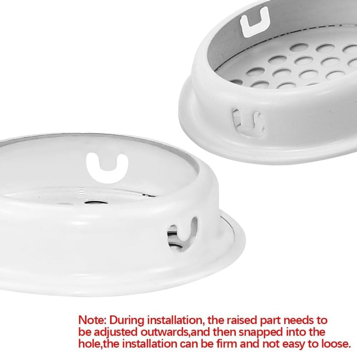 20 pieces - ventilation grilles - 35mm - round ventilation grilles - stainless steel ventilation openings - stainless steel exhaust ventilation grilles - round ventilation grille - round mesh openings - for furniture, kitchens, wardrobes and cabinets - wh