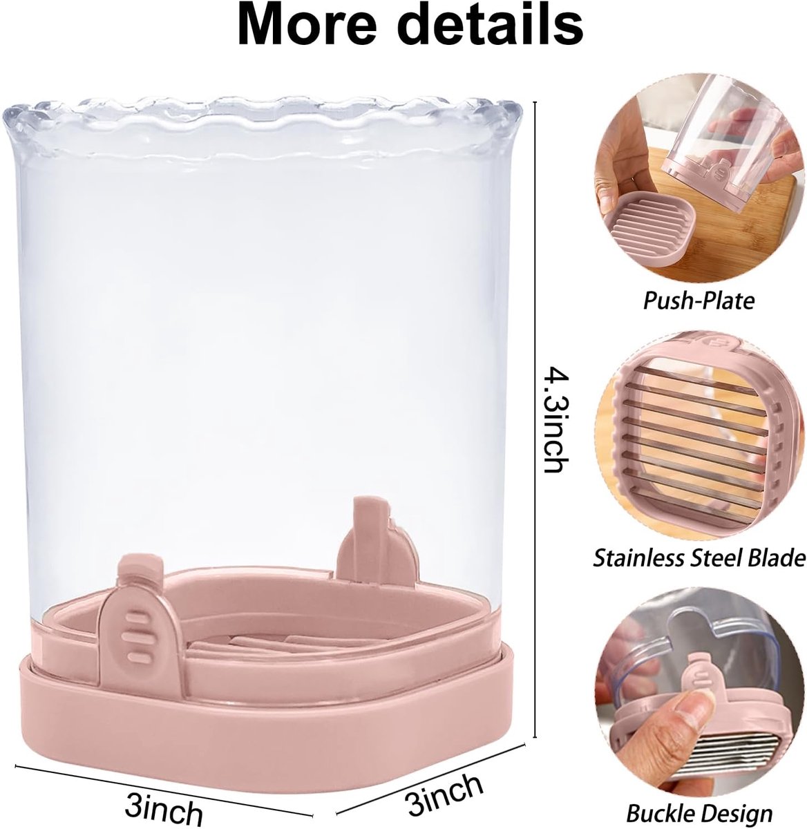 Fruit slicer - Multifunctional slicer - Fruit slicing cup - Grape slicer - strawberry slicer - fast banana, grape and egg cuber - Kitchen Tool - kitchen utensils - portable kitchen tool - Pink