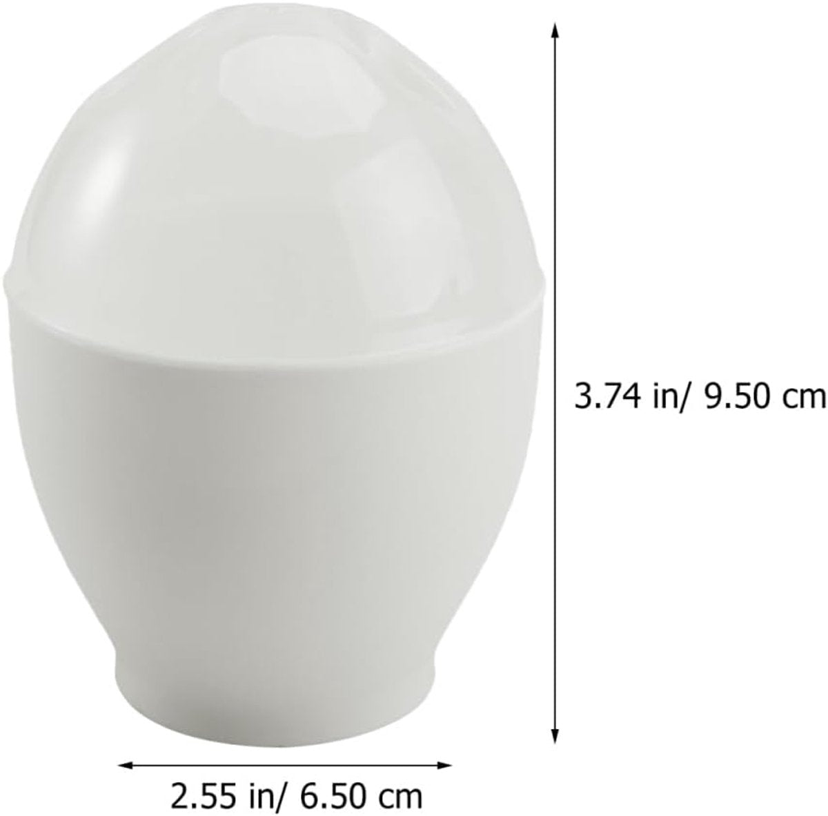4 pieces - microwave egg cooker - egg cooker - making non-stick eggs and scrambled eggs - for instant breakfast - PP plastic steam cups - 6.5 x 9.5 cm - kitchen utensils - non-stick coating - for home kitchen - white