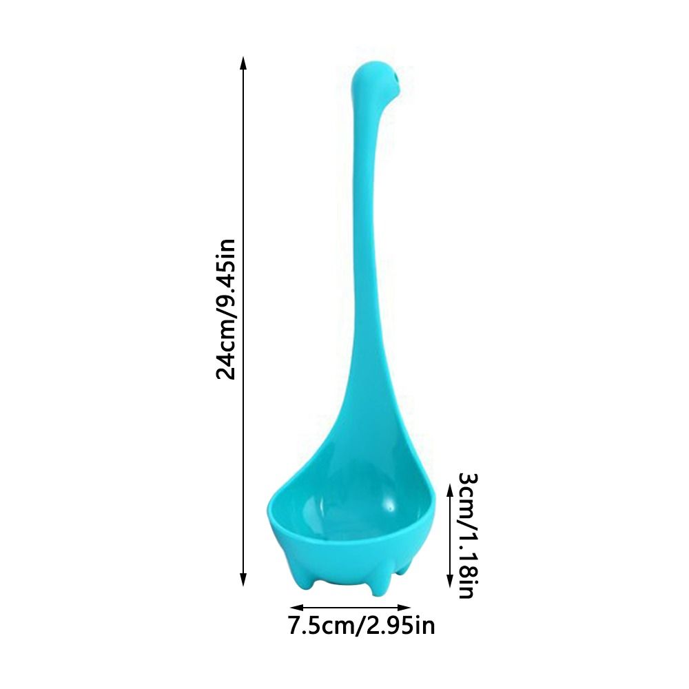 Nessie Soup Ladle 3-Pack with Loch Ness Design Upright Spoon Compatible with Kitchen Bar Tools