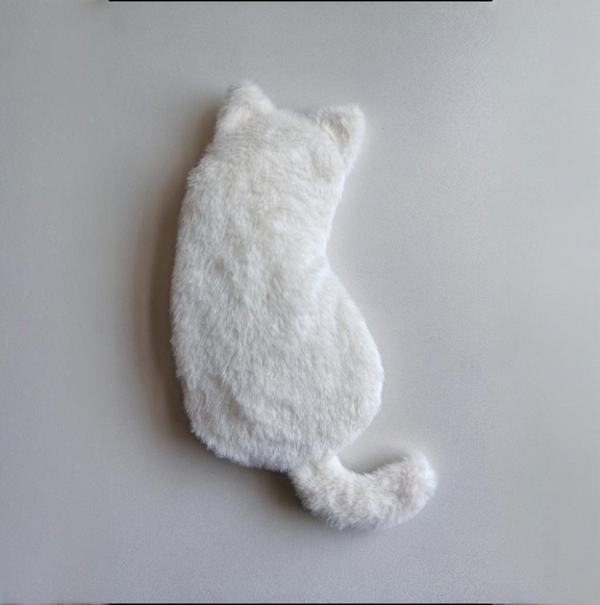 Student Storage Box - Pencil Case - Makeup Bag - Cute Cat-Shaped Storage Bag - Creative Cat-Shaped Storage Bag - Lightweight and Portable - Suitable for School, Office, and Travel(White)