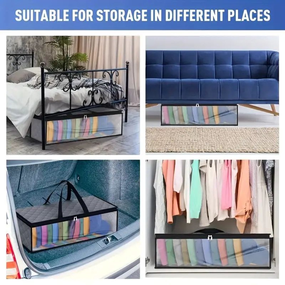 Cap Storage Bag | Set of 2 Storage Bag / Storage Sleeve - for baseball caps and other caps | Cap Organizer with 2 Handles for Closet | Moisture Protection - Gray