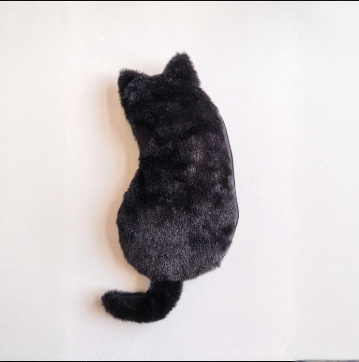 Student Storage Box - Pencil Case - Makeup Bag - Cute Cat-Shaped Storage Bag - Creative Cat-Shaped Storage Bag - Lightweight and Portable - Suitable for School, Office and Travel(Black)