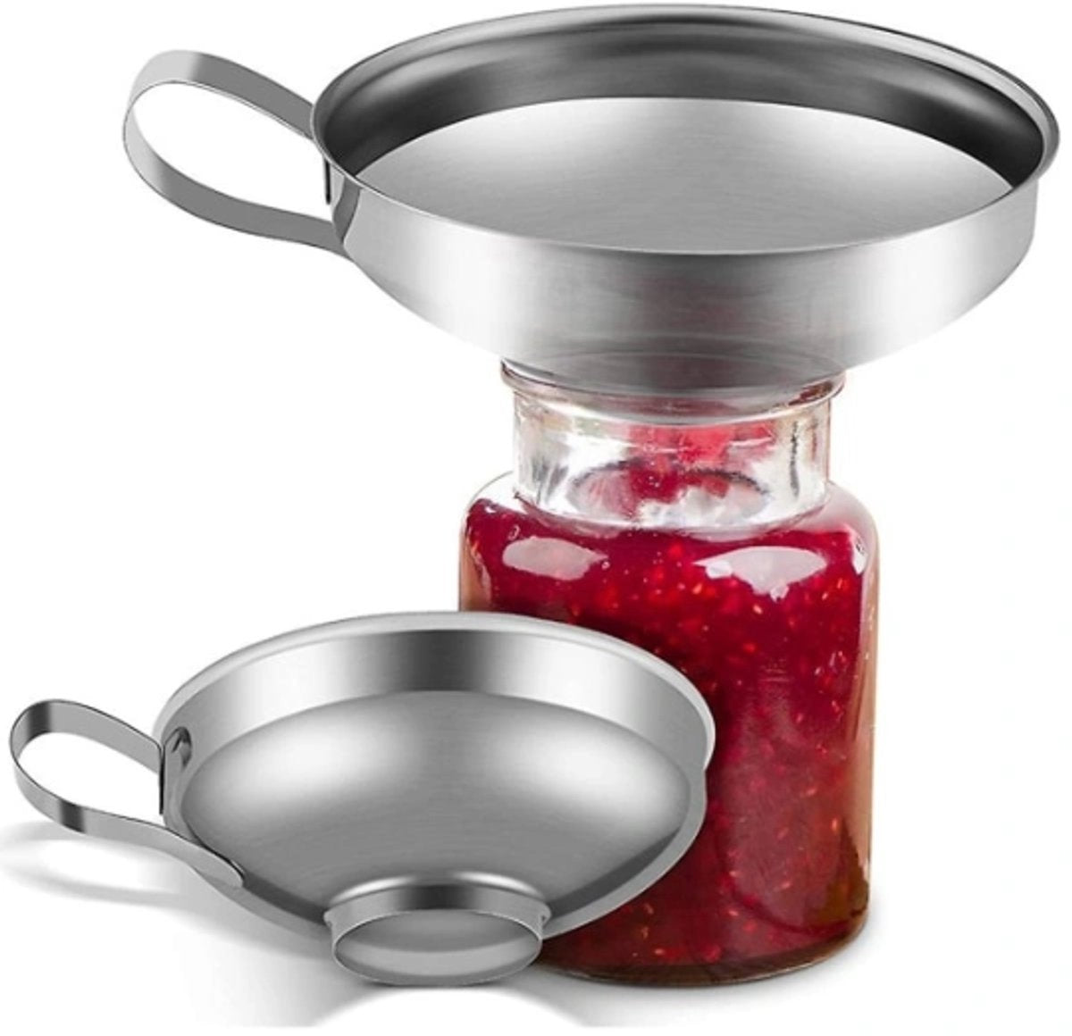 2-Pack - Funnels - Stainless Steel - Kitchen Funnels - Jam Can Funnels