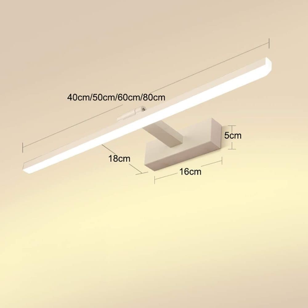 Wall light LED for mirror, wall light 40 cm for bathroom, wardrobe and toilet(Silver)