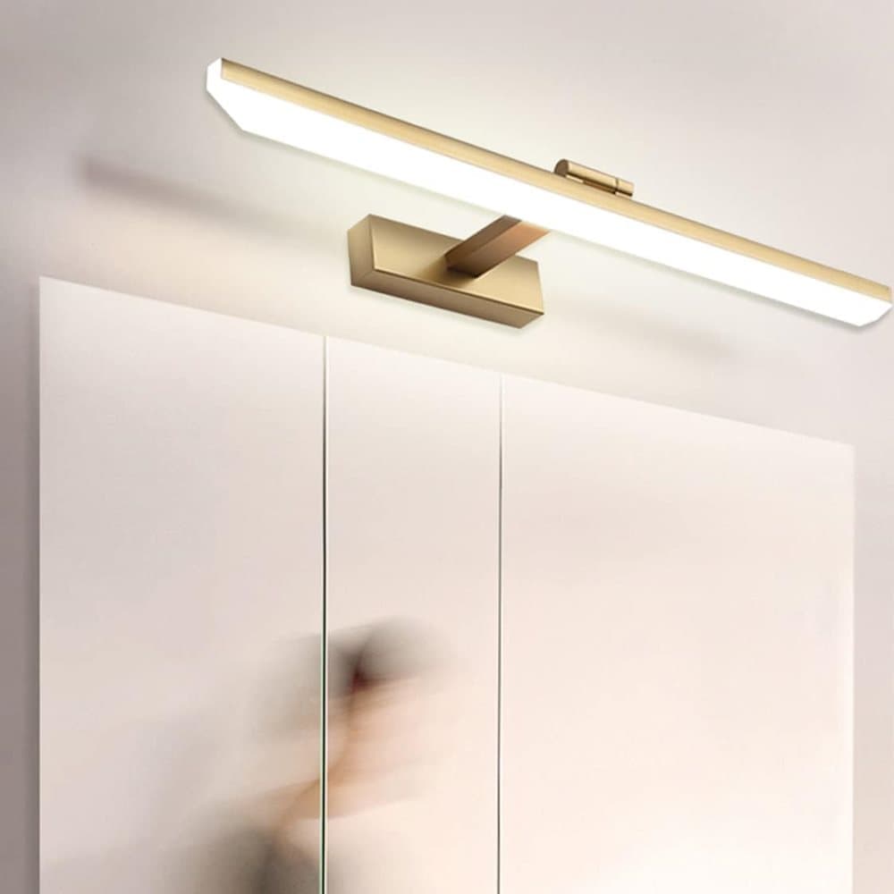 Wall light LED for mirror, adjustable wall light 40-50 cm for bathroom, wardrobe and toilet(gold)