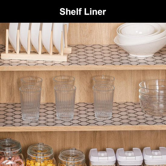 Drawer Mat - Kitchen Drawer Mat - Kitchen Cabinet Shelf Protector - Non-Adhesive, Waterproof EVA Drawer Mat, Easy to Cut to Size for Refrigerator, Cabinet or Chest of Drawers (Black, 11.8"W x 78.7"L)