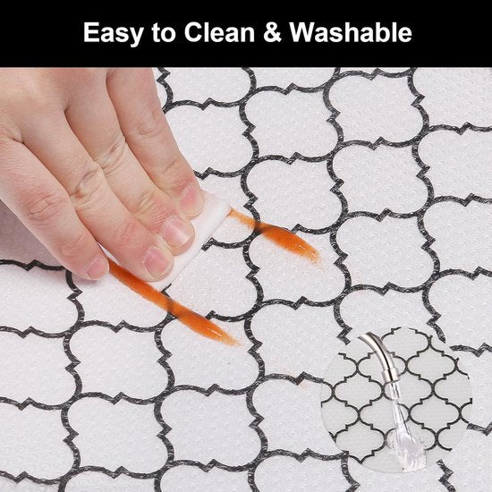 Drawer Mat - Kitchen Drawer Mat - Kitchen Cabinet Shelf Protector - Non-Adhesive, Waterproof EVA Drawer Mat, Easy to Cut to Size for Refrigerator, Cabinet or Chest of Drawers (Black, 11.8"W x 78.7"L)