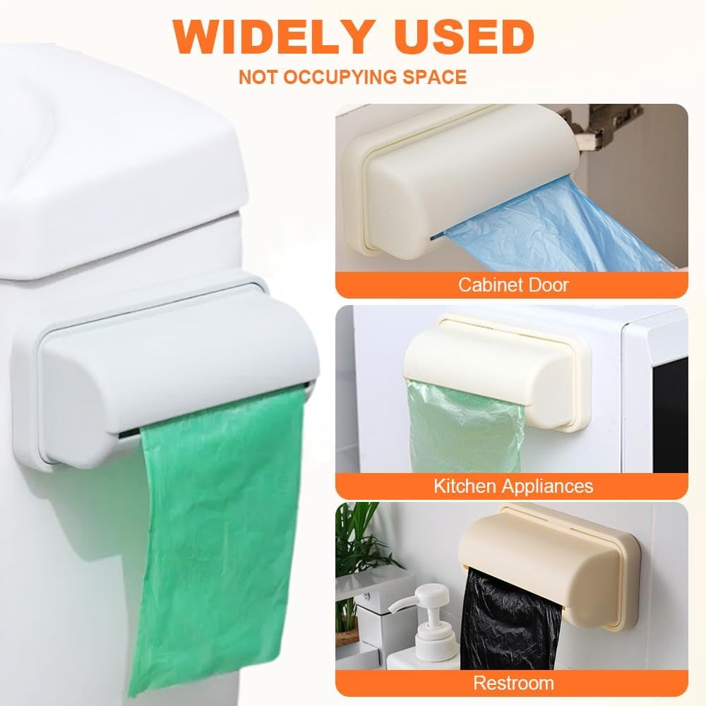 Fineliner Bag Dispenser,New Bin liner Dispenser Trash Bag Holder Dispenser for Plastic Bag Organizer, garbage bag holder for Kitchen Bathroom Laundry Room Organization Storage