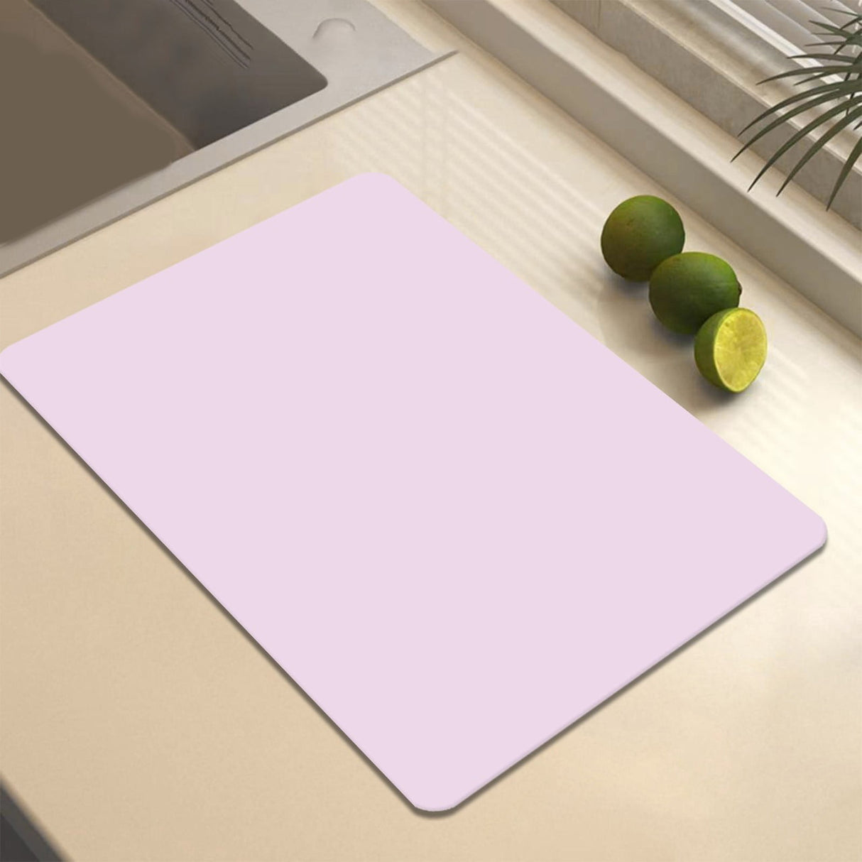 Clearance Under $1 Boovnll Dish Drying Mat, 12x16" High Absorbent & Soft Dish Drainer, Diatomite Drying Matt Kitchen Counter for Kitchen Countertops, Sinks, Draining Racks, Drying Mat Pink
