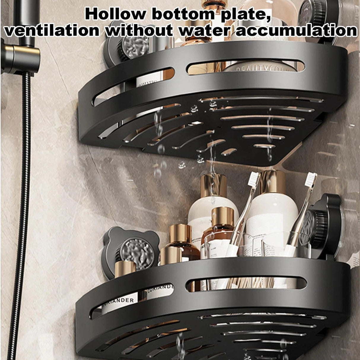 Clearance! PALIFEUR Corner Shower Caddy, Plastic Shower Organizer Corner with 2 Pcs Suction Cup, No Drilling Corner Shower Shelves for Bathroom Kitchen A