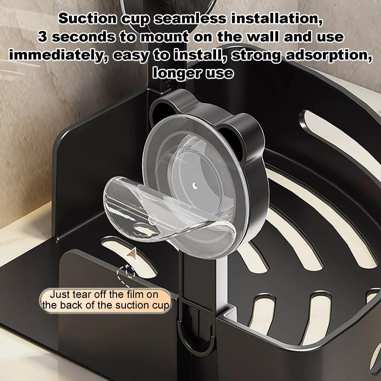 Clearance! PALIFEUR Corner Shower Caddy, Plastic Shower Organizer Corner with 2 Pcs Suction Cup, No Drilling Corner Shower Shelves for Bathroom Kitchen A