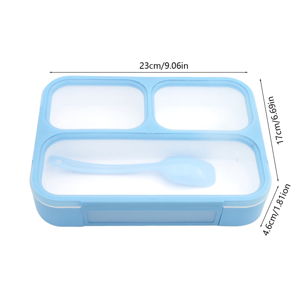 Xuniizn Bento Box Adult Lunch Box, Containers for Adults Men Women, Lunchable Food Container with Utensils, Sauce Jar, Muffin Liners, Microwave & Dishwasher Safe Blue#7
