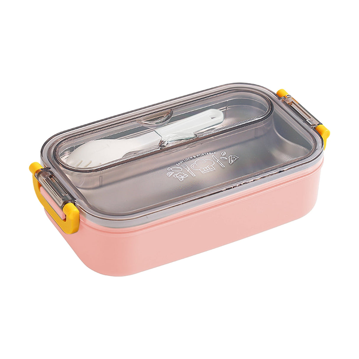 Xuniizn Bento Box Adult Lunch Box, Containers for Adults Men Women, Lunchable Food Container with Utensils, Sauce Jar, Muffin Liners, Microwave & Dishwasher Safe Pink#6