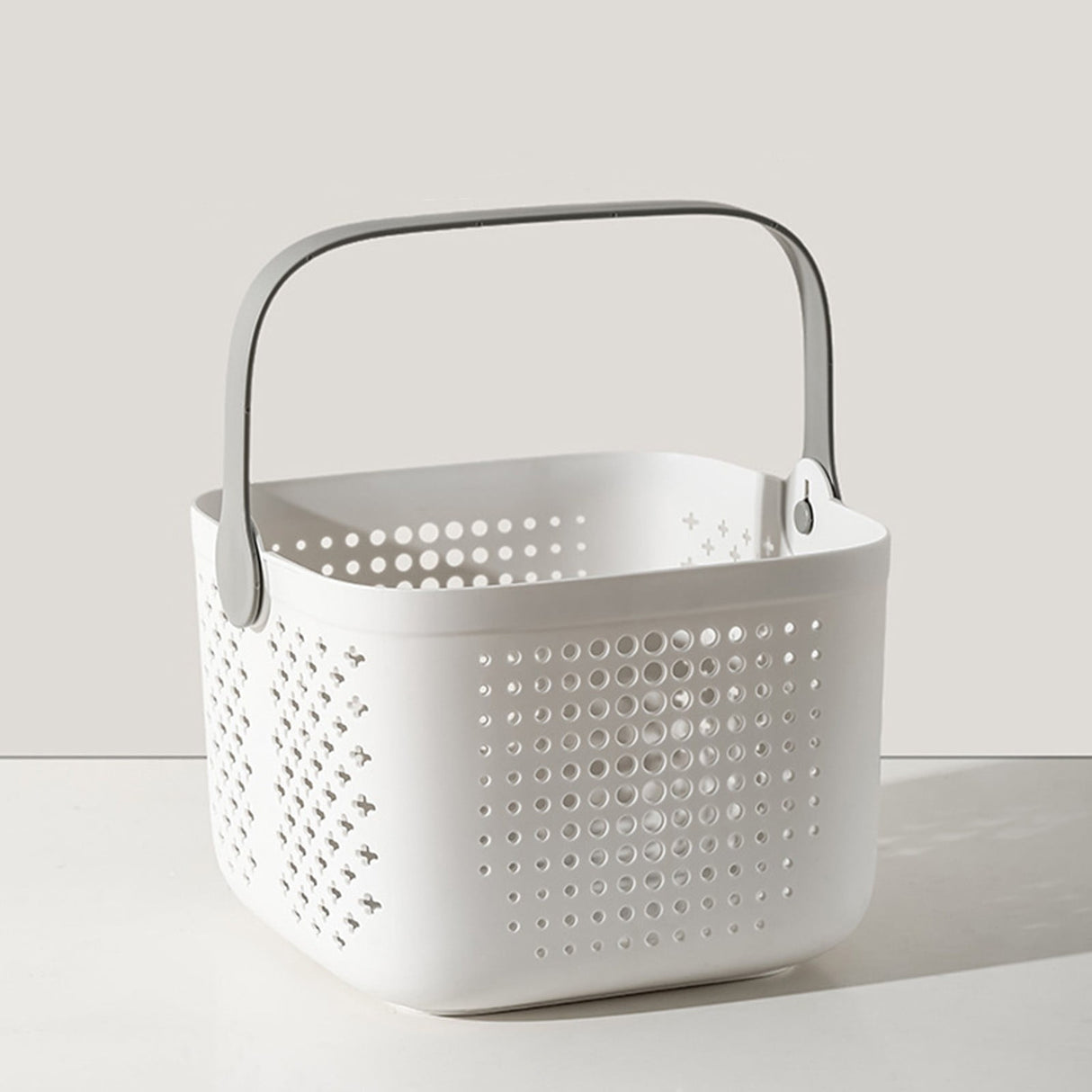Xuniizn Plastic Shower Caddy Portable Bucket, Cleaning Shower Basket with Handle Compartments Storage Organizer for Bathroom Kitchen College Dorm Sink A