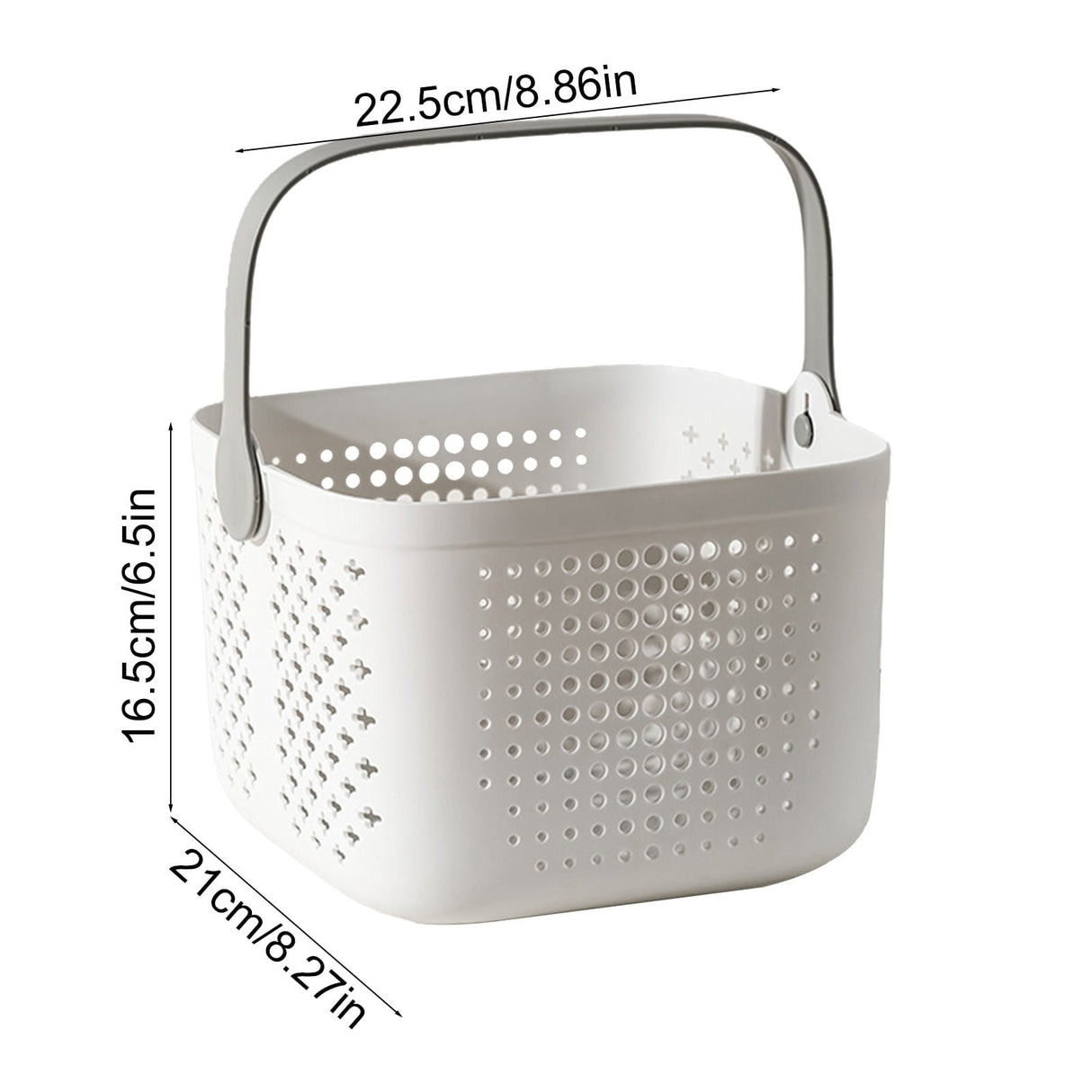 Xuniizn Plastic Shower Caddy Portable Bucket, Cleaning Shower Basket with Handle Compartments Storage Organizer for Bathroom Kitchen College Dorm Sink A