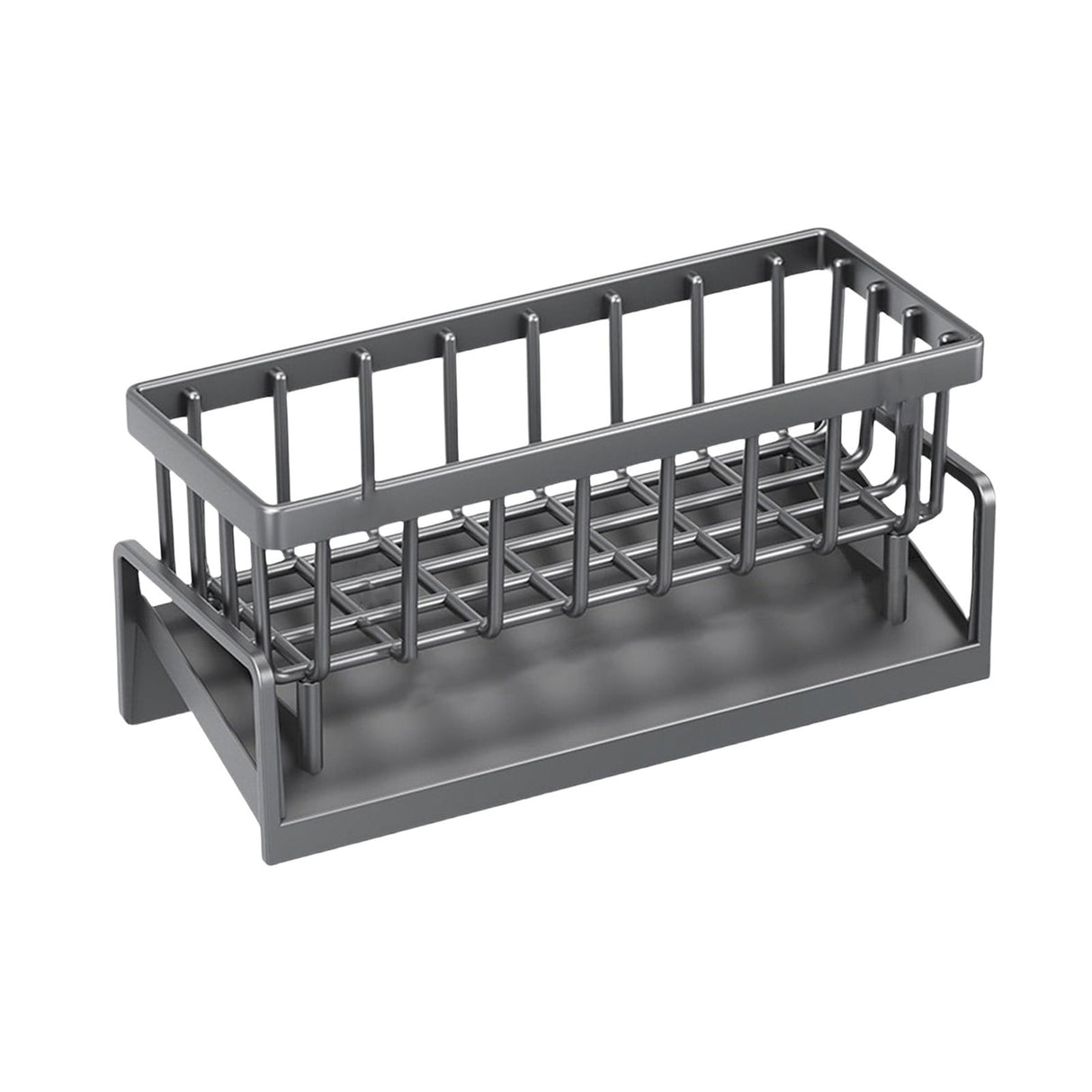 PALIFEUR Sponge Holder for Kitchen Sink, Kitchen Sink Organizer Rustproof 304 Stainless Steel Detachable Dishcloth Rack Sink Caddy, Kitchen Sponge Holder Bathroom Organizer Brush Holder Storage XA_#Gray