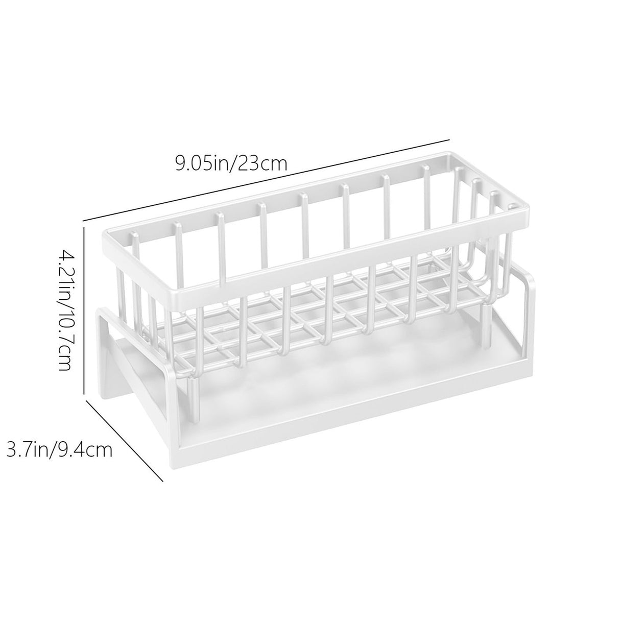 PALIFEUR Sponge Holder for Kitchen Sink, Kitchen Sink Organizer Rustproof 304 Stainless Steel Detachable Dishcloth Rack Sink Caddy, Kitchen Sponge Holder Bathroom Organizer Brush Holder Storage XA_#White
