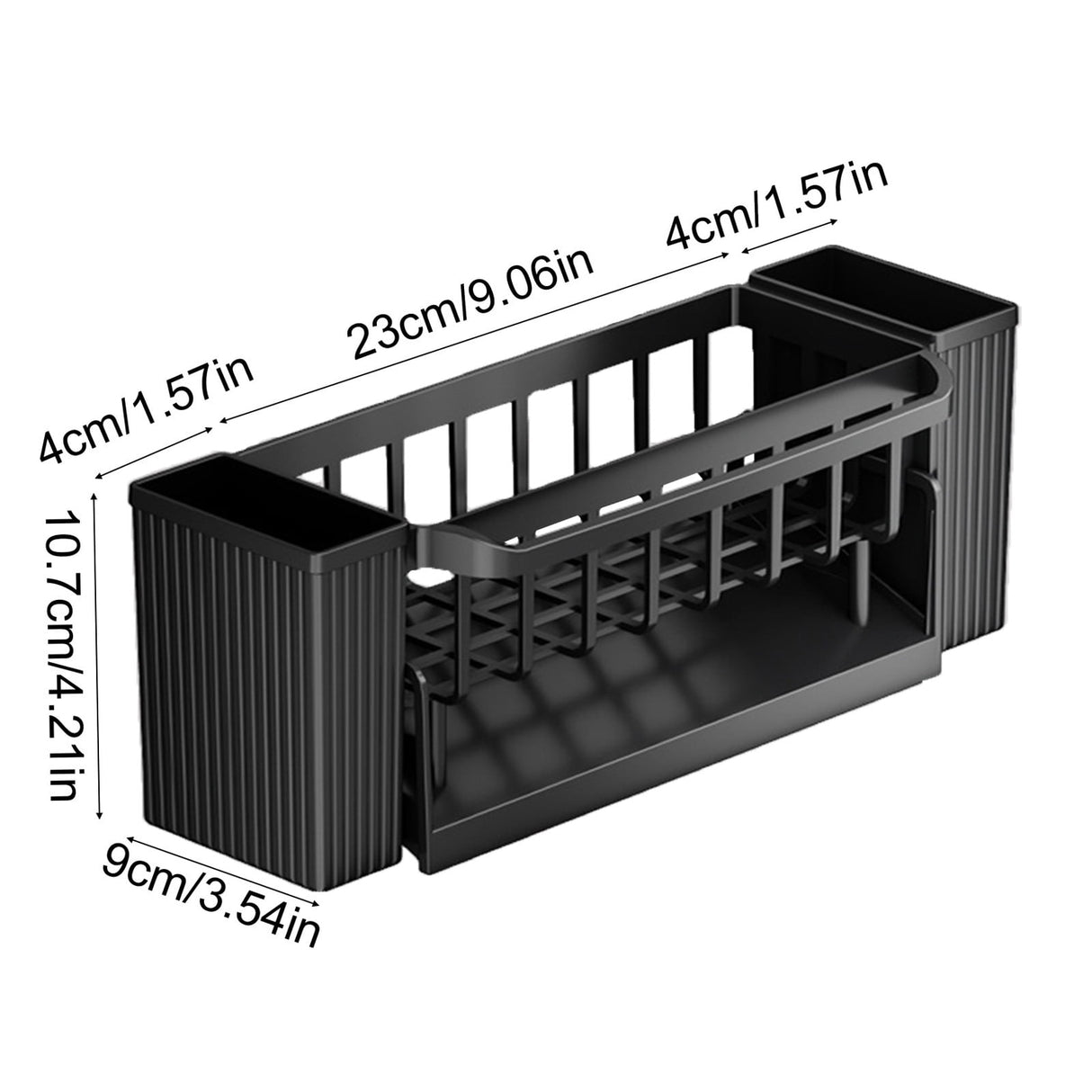 PALIFEUR Sponge Holder for Kitchen Sink, Kitchen Sink Organizer Rustproof 304 Stainless Steel Detachable Dishcloth Rack Sink Caddy, Kitchen Sponge Holder Bathroom Organizer Brush Holder Storage XC_#Black