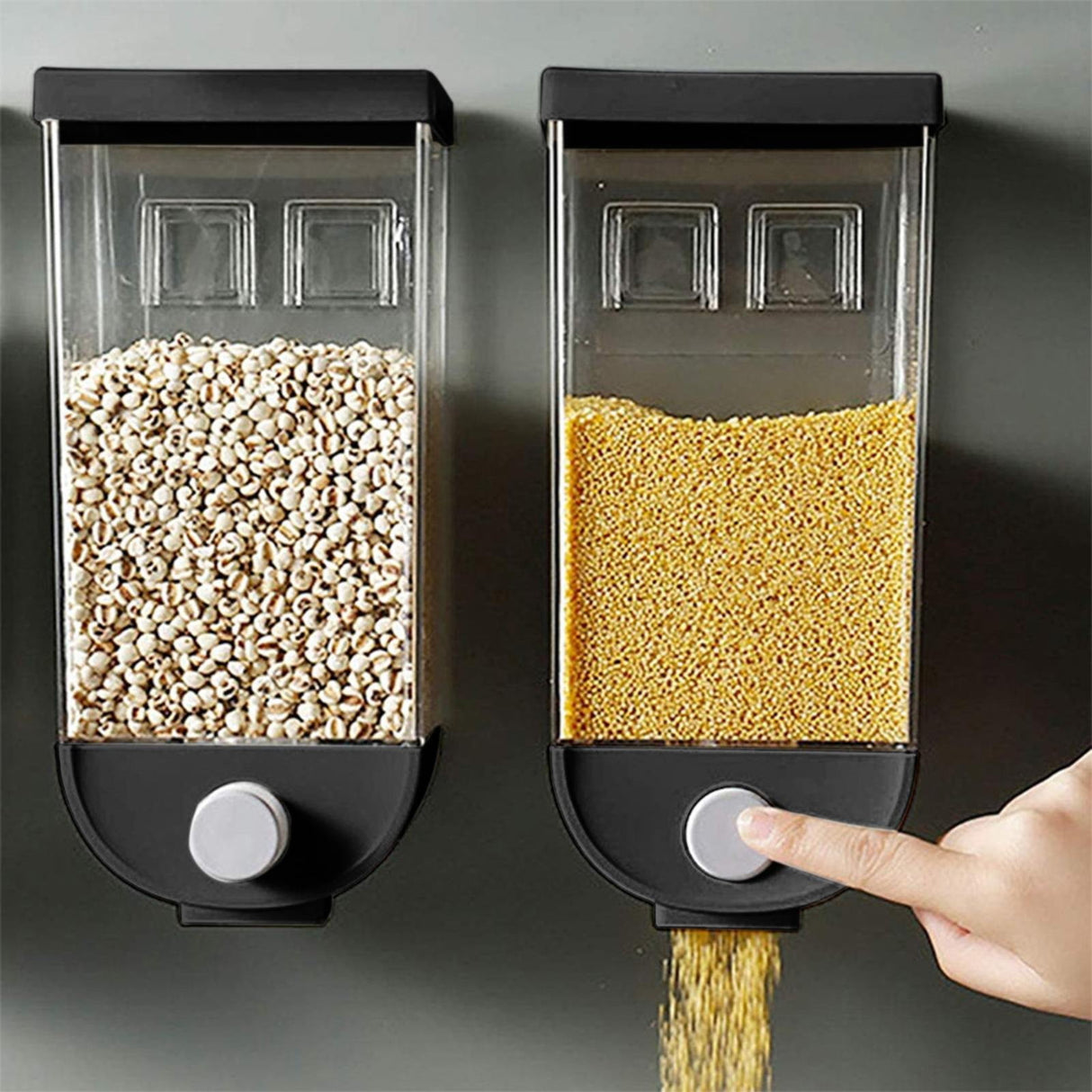 JWDX Storage Containers Clearance, Cereal Dispenser Countertop Cereal Containers Storage 1.5L /1Lorganization and Storage Containers for Kitchen Dry Food Dispenser for Rice Grains Snack Oatmeal BK2