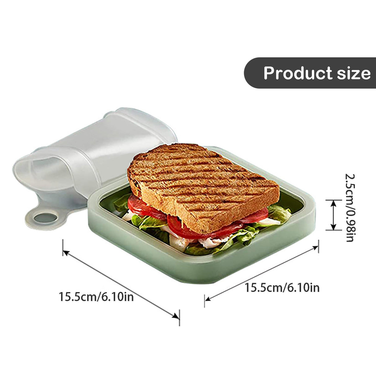 JWDX Food Storage Clearance, Silicone Sandwich Container for Lunch Boxes Food Storage Containers with Lids Meal Prep Reusable Bag Box Microwave Freezer and Dishwasher As shown