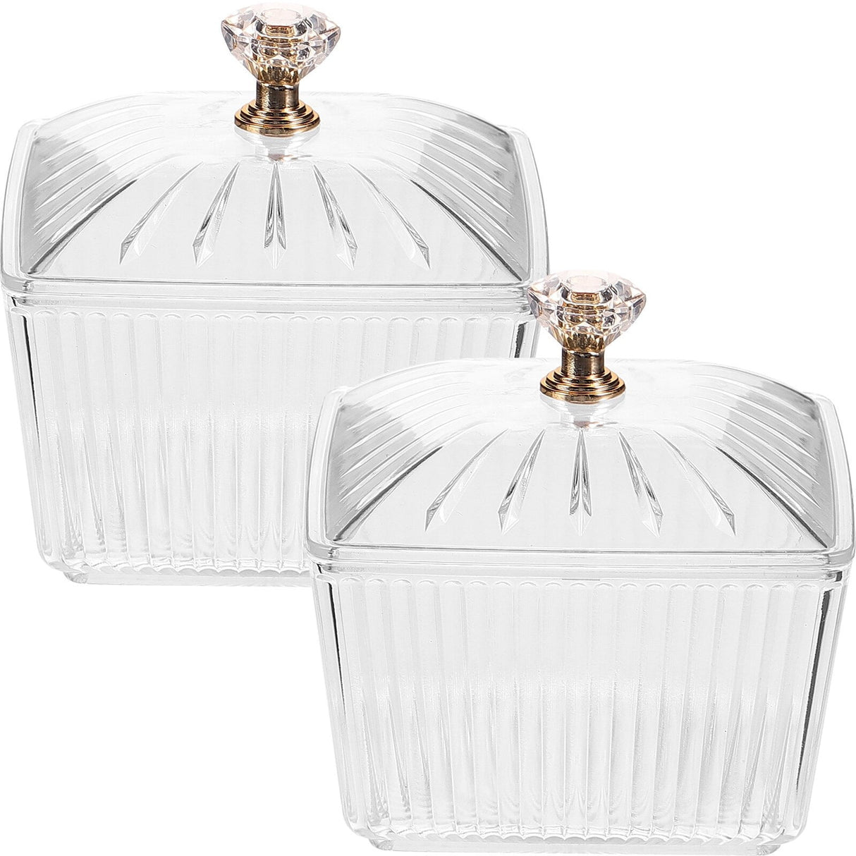 JWDX Food Storage Clearance, 2Pcs Sweets Jars Candy Jar Sugar Snacks Bowl Cookie Container Buffet Storage Container with Lid As shown