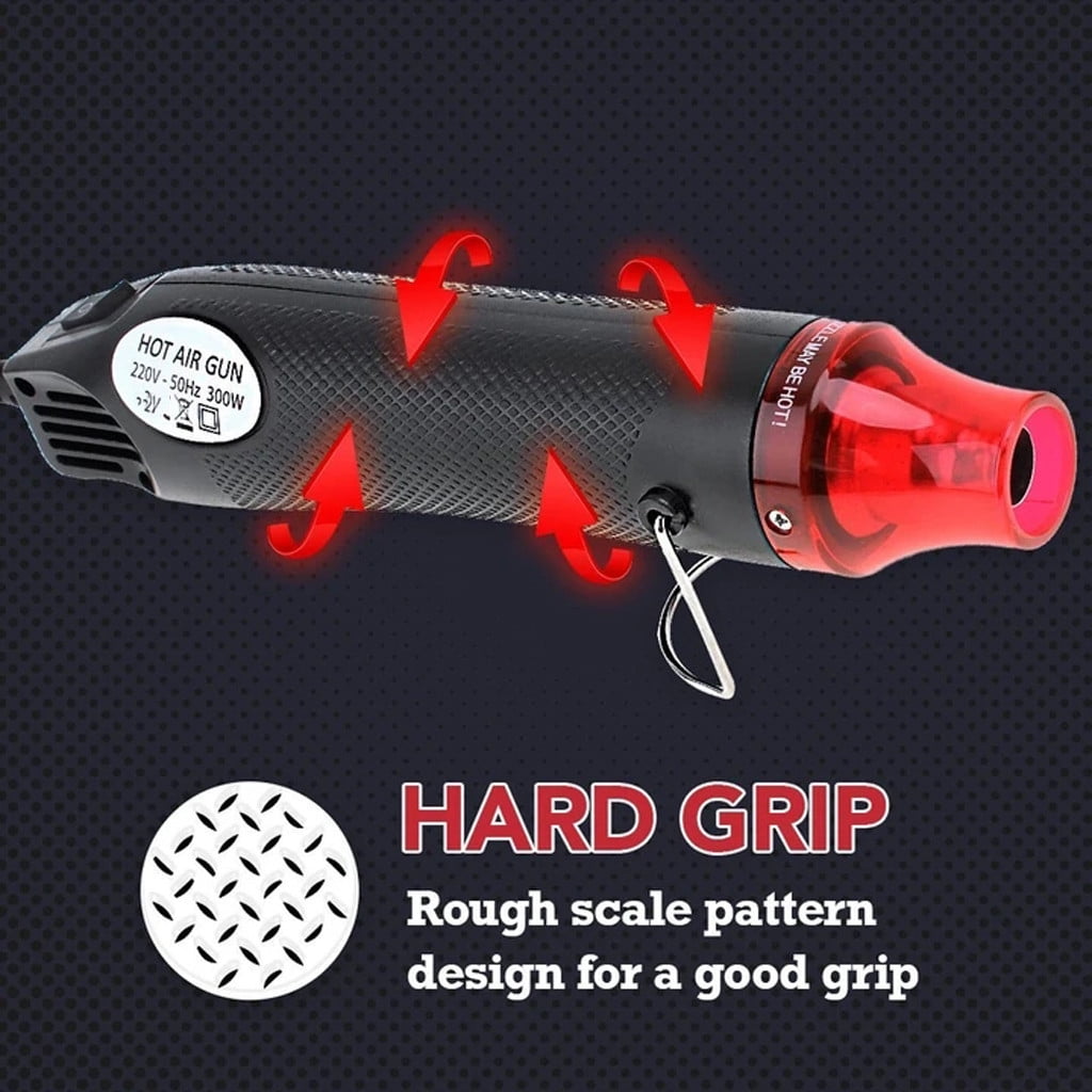 Multifunctional Hot Air Gun 220V Hot Air Gun Black - Flat Plug 1 × Heat Gun Paint Heat Shrink Wrap Tool Tool Crafts Diy Drying Embossing Tools & Home Improvement JWDX One Size Black