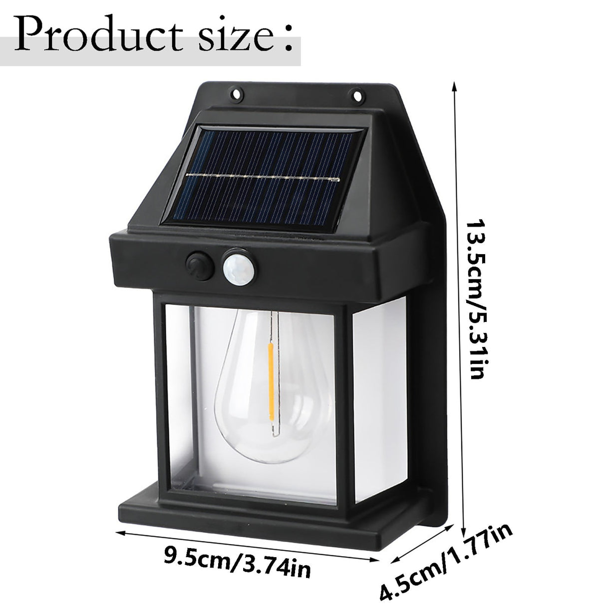 LGCASL Outdoor Courtyard Wall Lamp Wall Lights Outdoor Dusk to Dawn Motion Lights Outdoor 3 Lighting Wall Mount Light Sconces for Outside Patio Fence Yard Garage Black