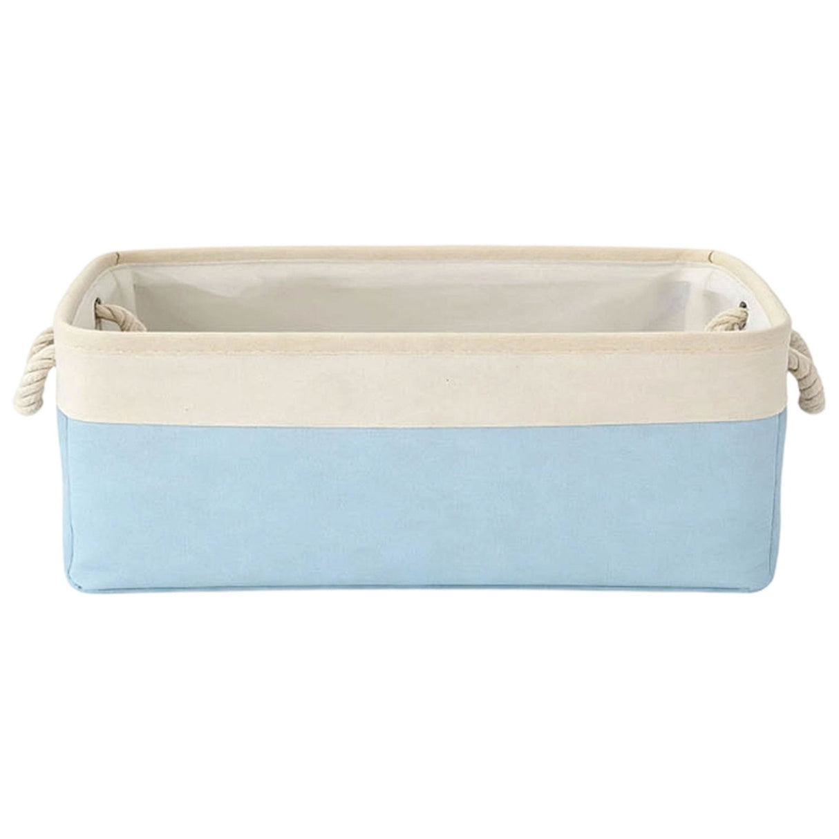 LGCASL Fabric Storage Box, Fabric Storage Box, Storage Basket with Handles and for Clothes Shelves Closet Wardrobe Home Wear and Reinforced, Light Gray S(12.2×5.1×8.2Inch) S(12.2×5.1×8.2inch) Light Blue