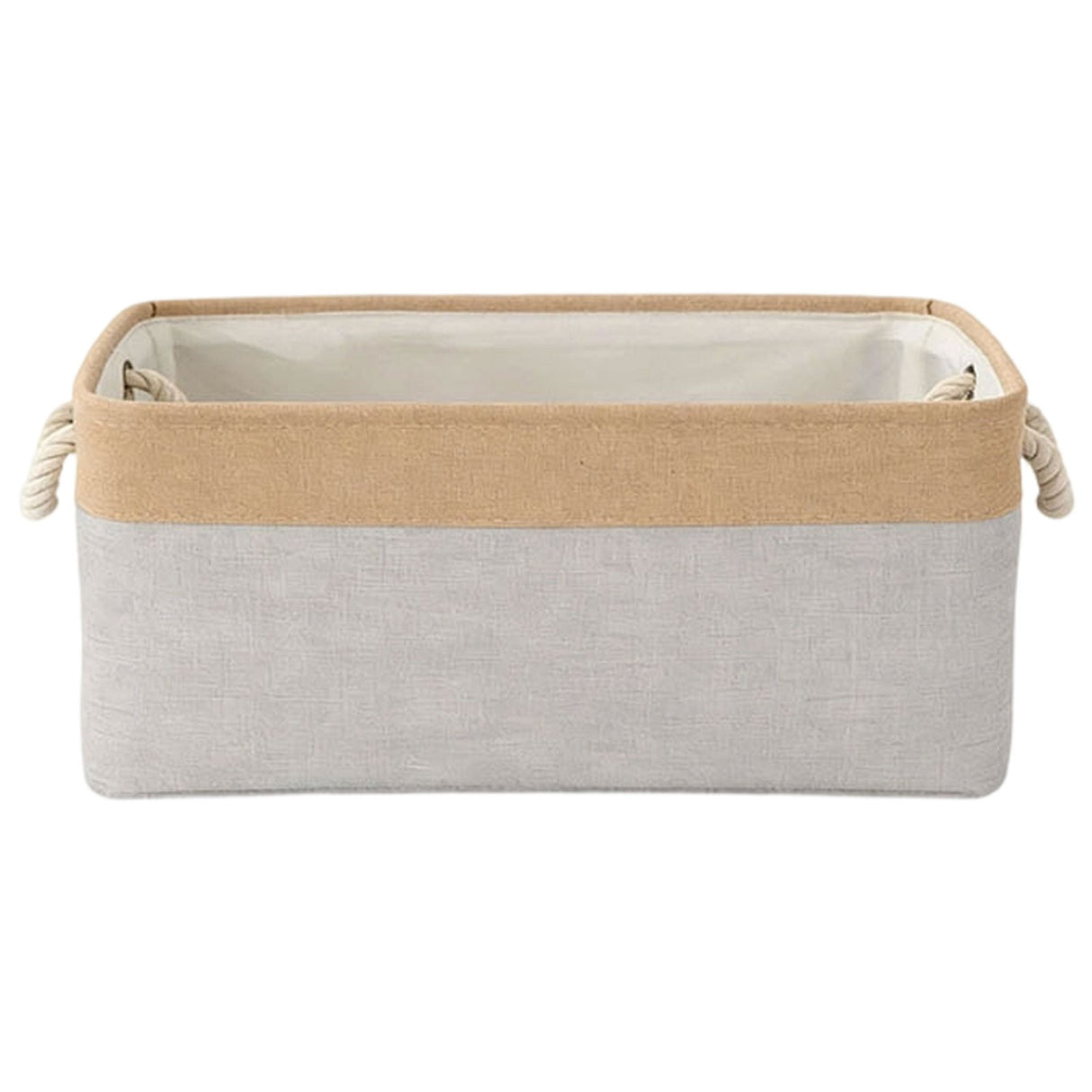 LGCASL Fabric Storage Box, Fabric Storage Box, Storage Basket with Handles and for Clothes Shelves Closet Wardrobe Home Wear and Reinforced, Light Gray S(12.2×5.1×8.2Inch) M(14.1×6.2×10.2inch) Light gray
