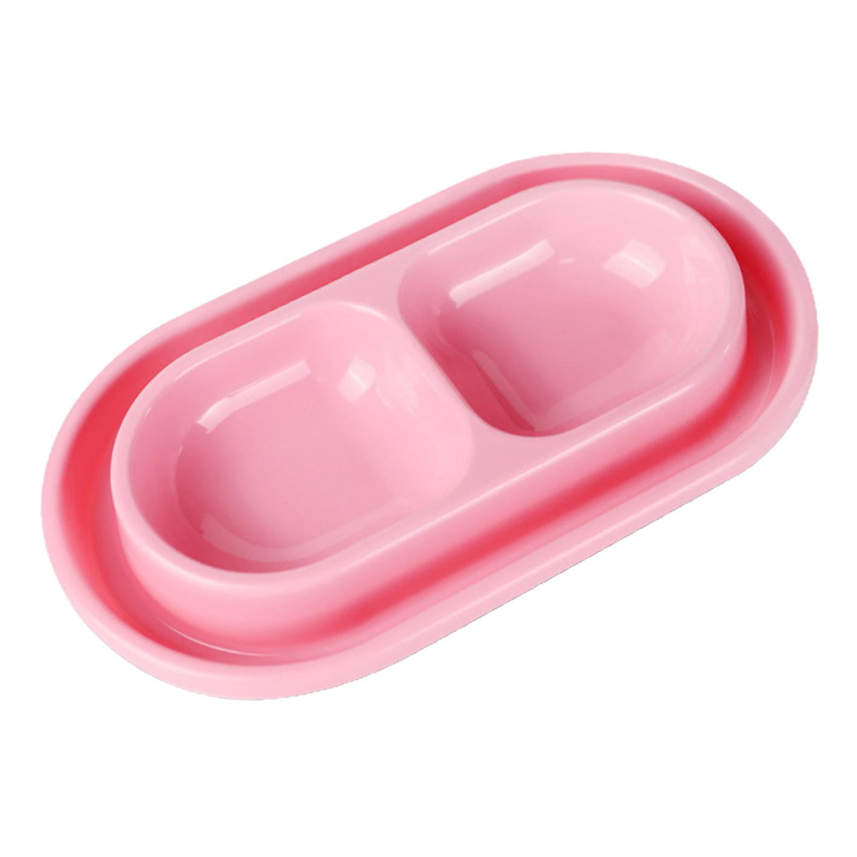 Cat Bowls for Food and Water Easy to Clean Ants Away Outside Pet Double Bowl Large Blue Pink